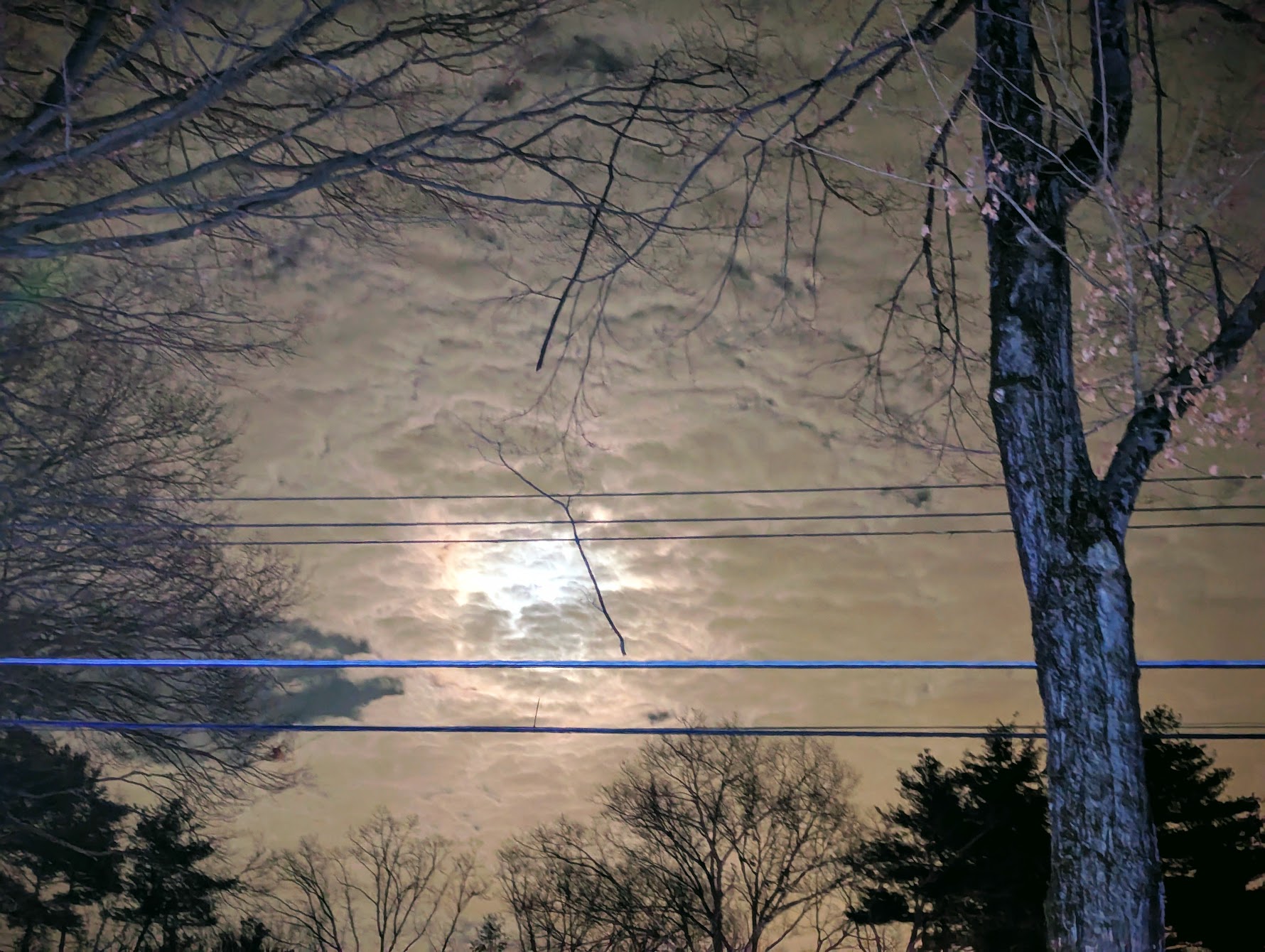 Clouds and a moon